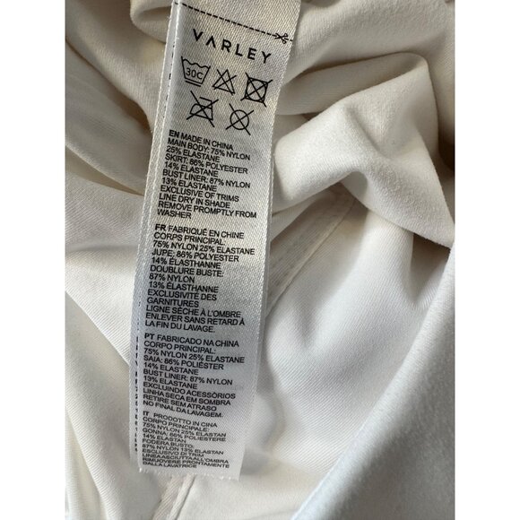 Varley Carina Minidress Size XS Removable Padded Shelf Bra White Pickleball Tenn - Picture 6 of 16